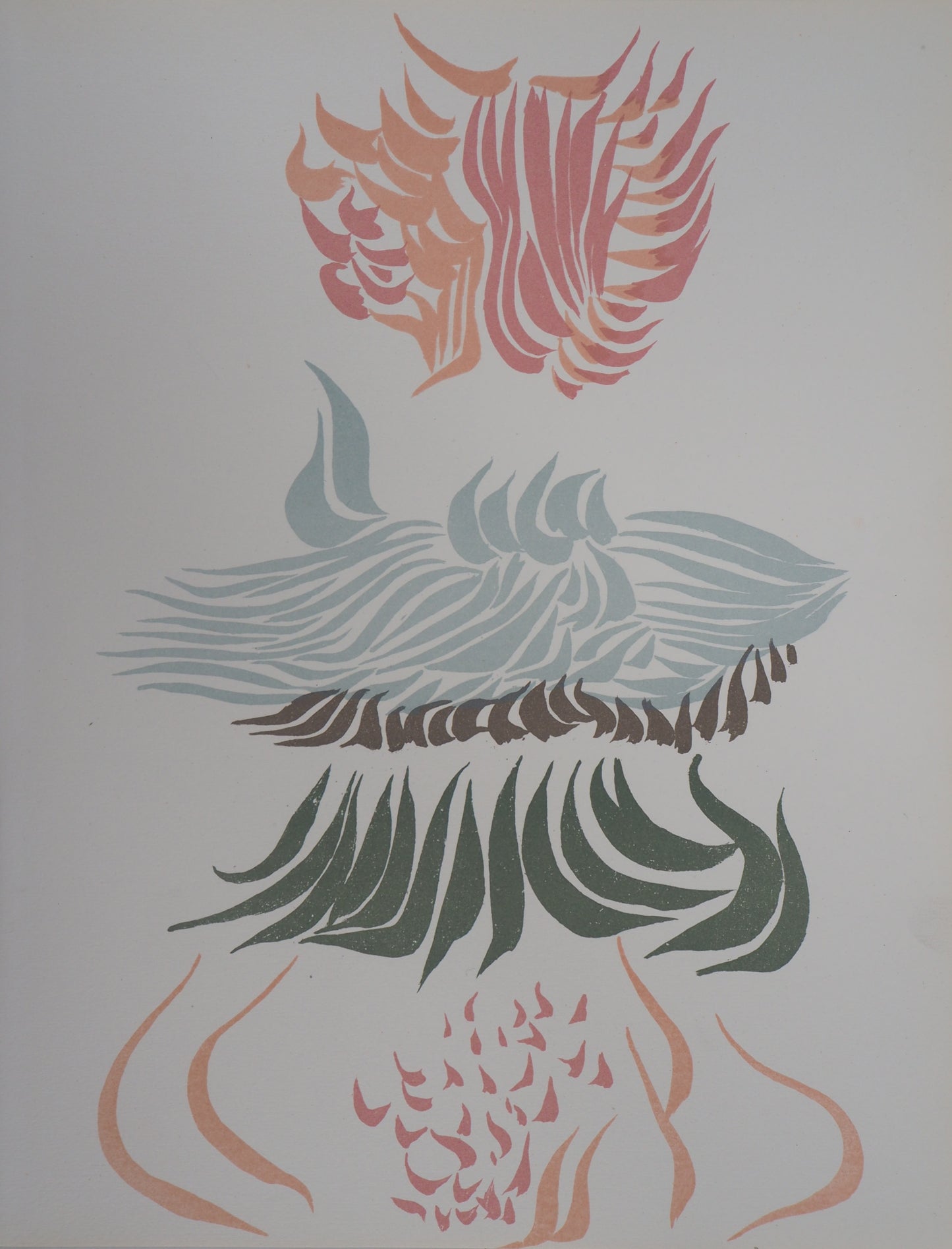 Jacques HEROLD : Composition florale - Lithographie originale