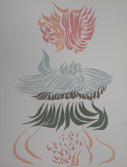Jacques HEROLD : Composition florale - Lithographie originale