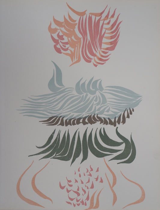 Jacques HEROLD : Composition florale - Lithographie originale