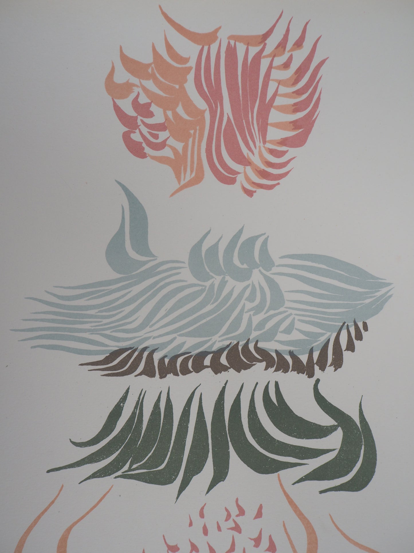 Jacques HEROLD : Composition florale - Lithographie originale