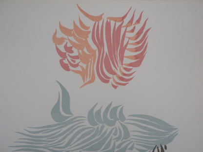 Jacques HEROLD : Composition florale - Lithographie originale