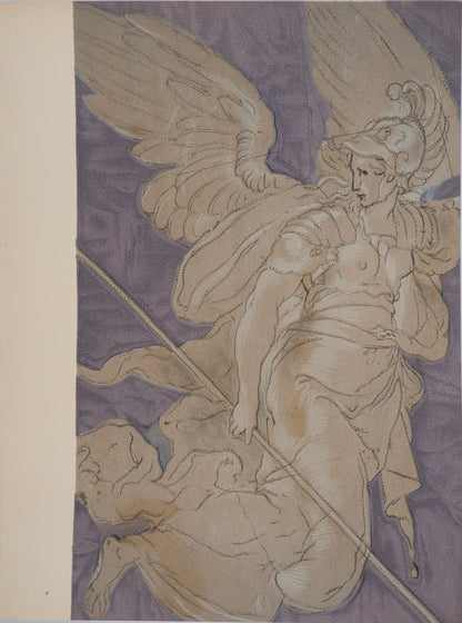 Niccolo DELL'ABATE : Ange de la Victoire - Lithographie