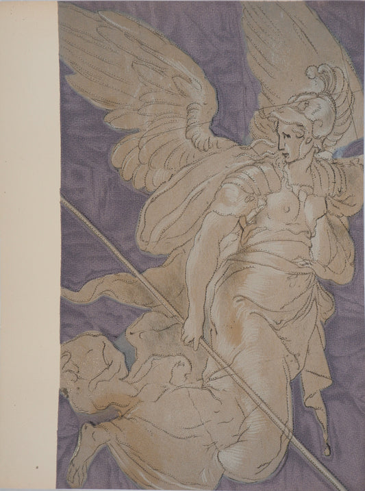 Niccolo DELL'ABATE : Ange de la Victoire - Lithographie