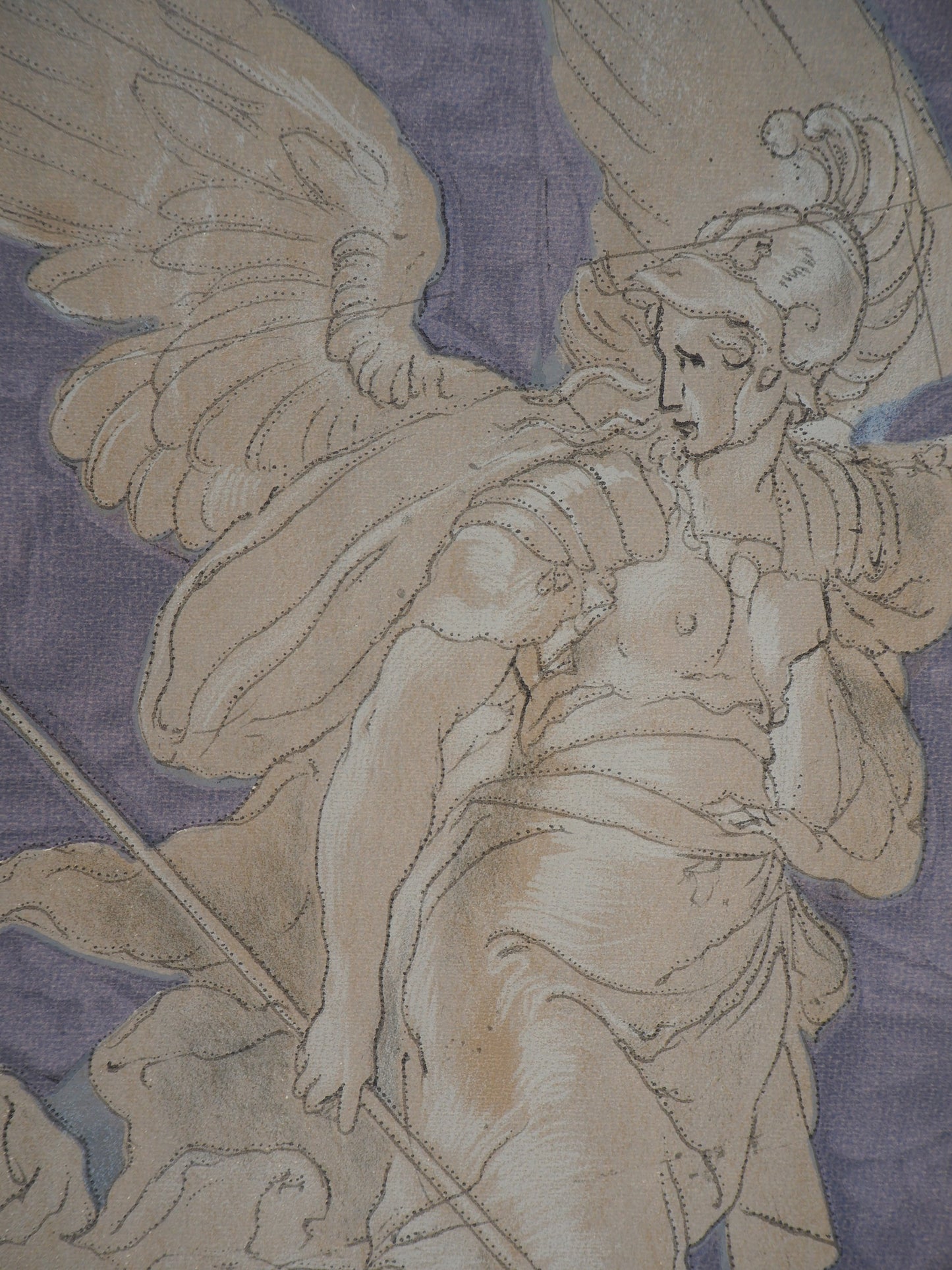 Niccolo DELL'ABATE : Ange de la Victoire - Lithographie