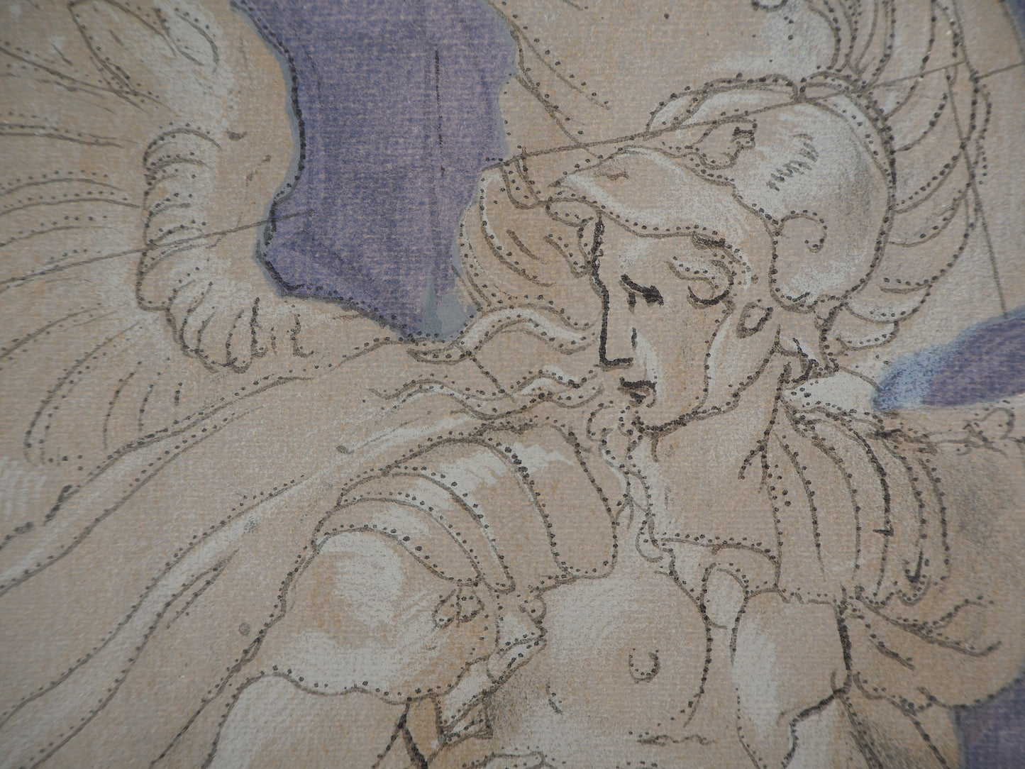 Niccolo DELL'ABATE : Ange de la Victoire - Lithographie