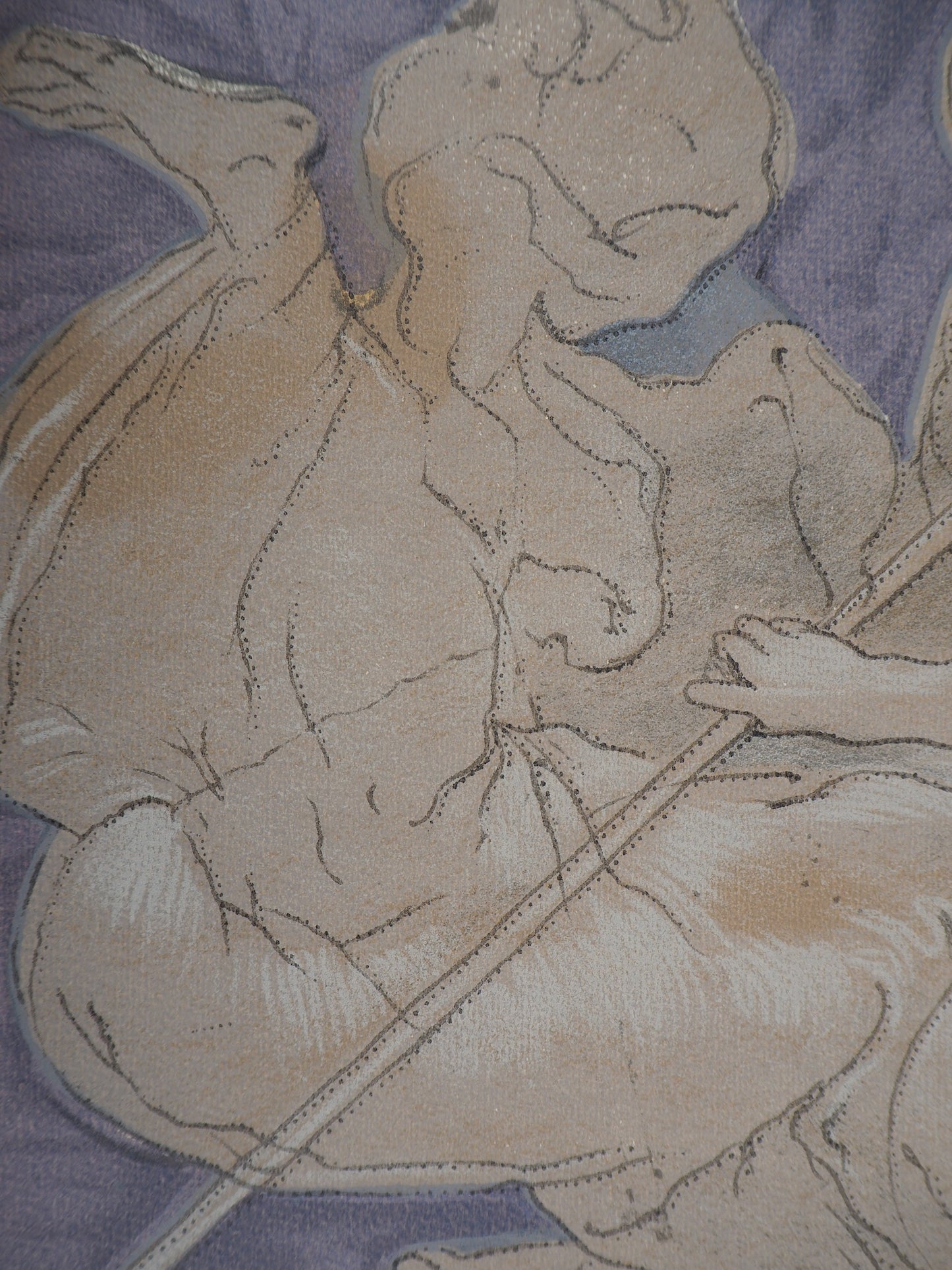 Niccolo DELL'ABATE : Ange de la Victoire - Lithographie
