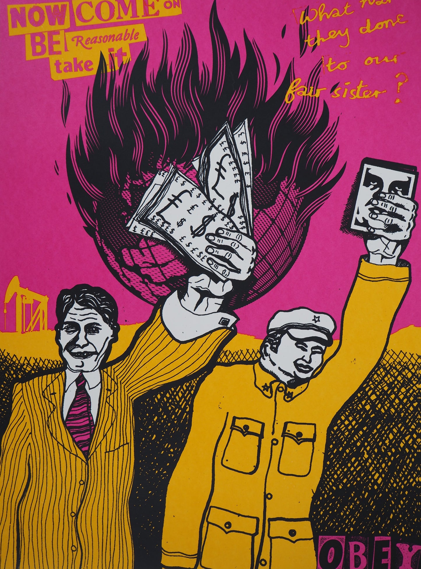 Shepard FAIREY (OBEY) : Be reasonable - Lithographie originale signée