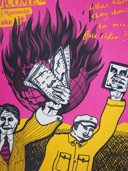 Shepard FAIREY (OBEY) : Be reasonable - Lithographie originale signée