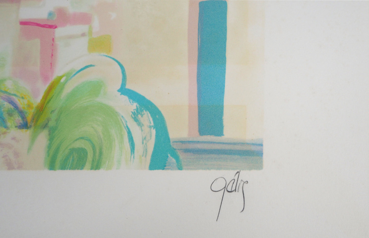 Daniel GELIS : Paysage méditerranéen - Lithographie originale signée