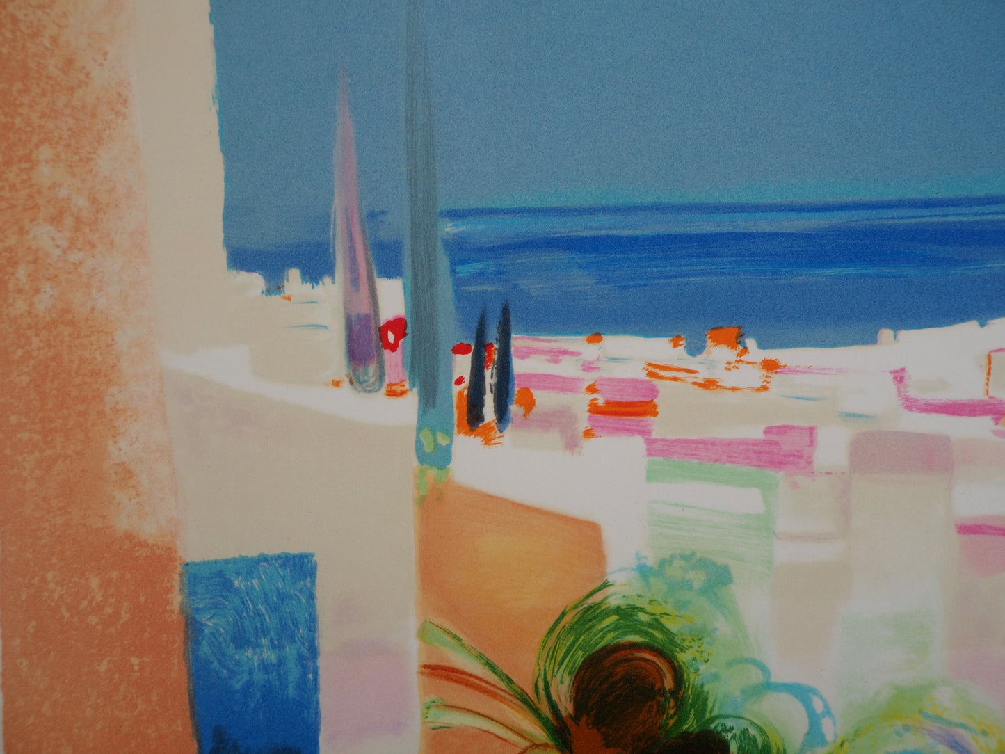 Daniel GELIS : Paysage méditerranéen - Lithographie originale signée