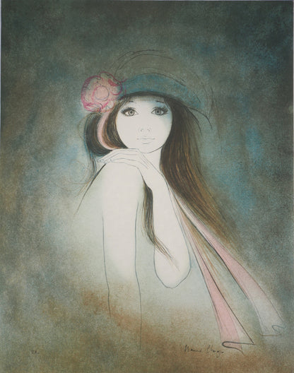 Bernard CHAROY : Sophie au ruban - Lithographie originale signée