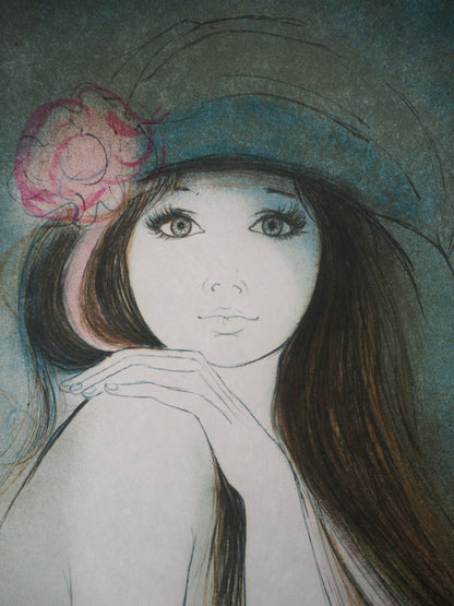 Bernard CHAROY : Sophie au ruban - Lithographie originale signée