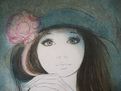 Bernard CHAROY : Sophie au ruban - Lithographie originale signée