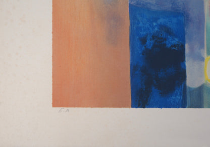 Daniel GELIS : Village en bord de mer - Lithographie originale signée