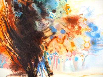 Daniel GELIS : Paysage de Provence - Lithographie signée et dédicacée