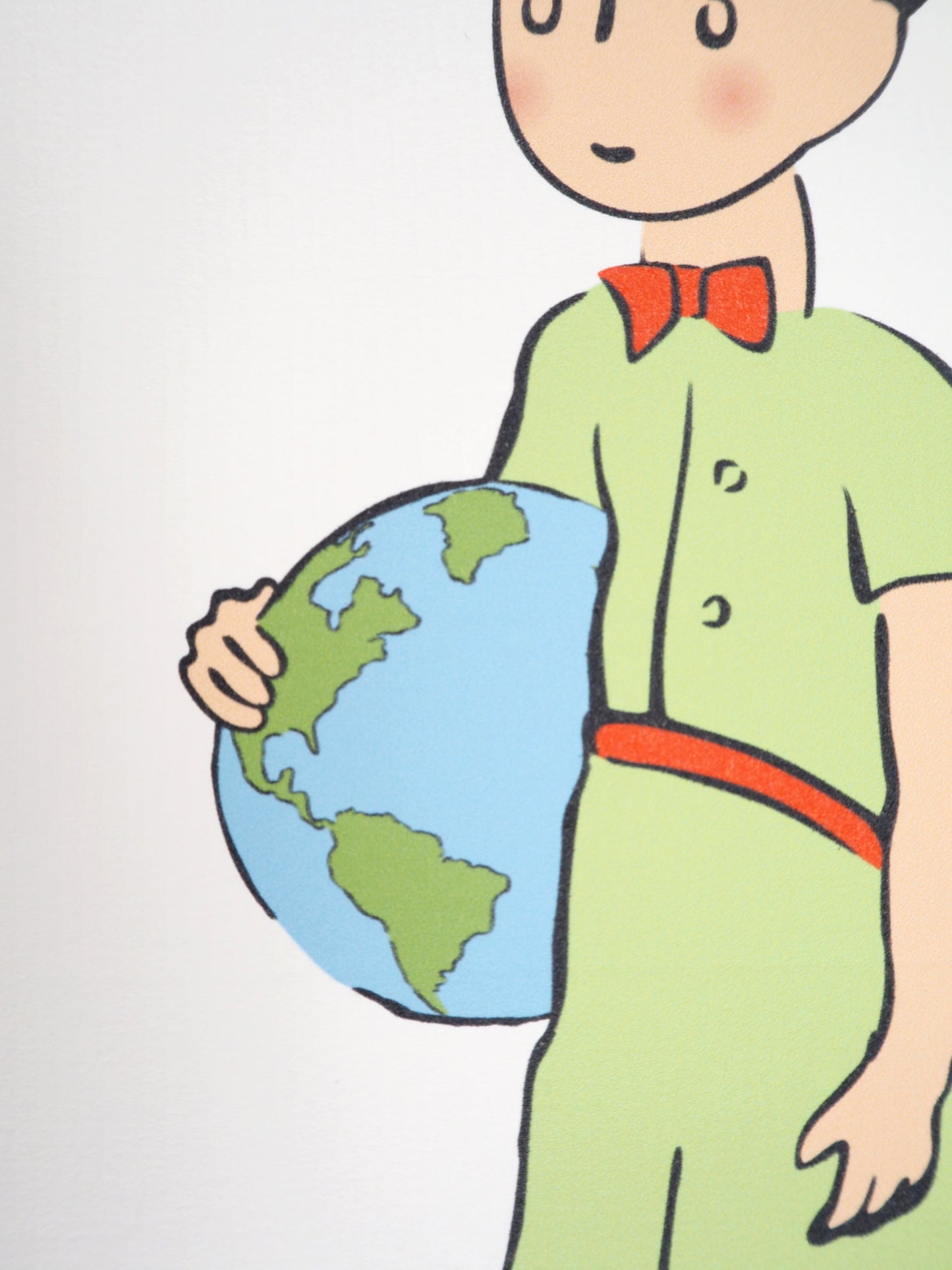 Antoine DE SAINT-EXUPERY: The Little Prince and the Globe - Lithograph