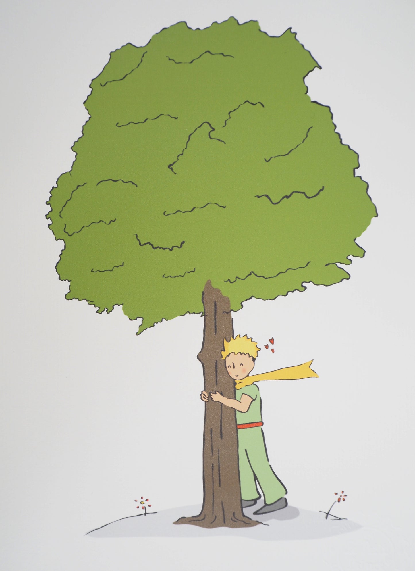 Antoine DE SAINT-EXUPERY: The Little Prince and his tree - Lithograph