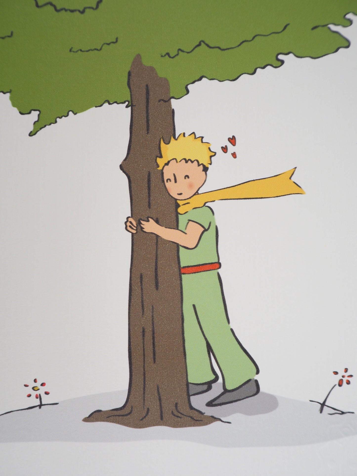 Antoine DE SAINT-EXUPERY: The Little Prince and his tree - Lithograph