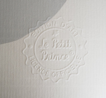 Antoine DE SAINT EXUPERY : Le Petit Prince prenant soin de sa Rose - Lithographie