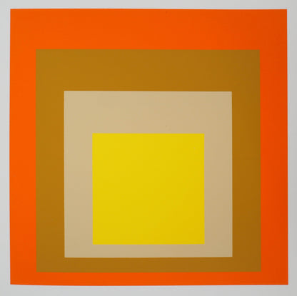 Josef ALBERS :  Homage to the square, Yes Sir - Sérigraphie en couleurs