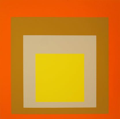 Josef ALBERS :  Homage to the square, Yes Sir - Sérigraphie en couleurs