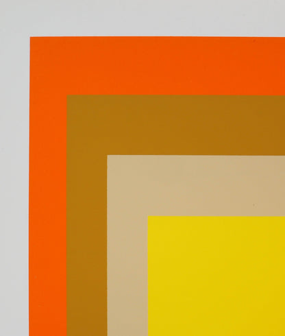 Josef ALBERS :  Homage to the square, Yes Sir - Sérigraphie en couleurs
