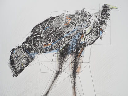 CESAR : Poule en marche - Lithographie signée