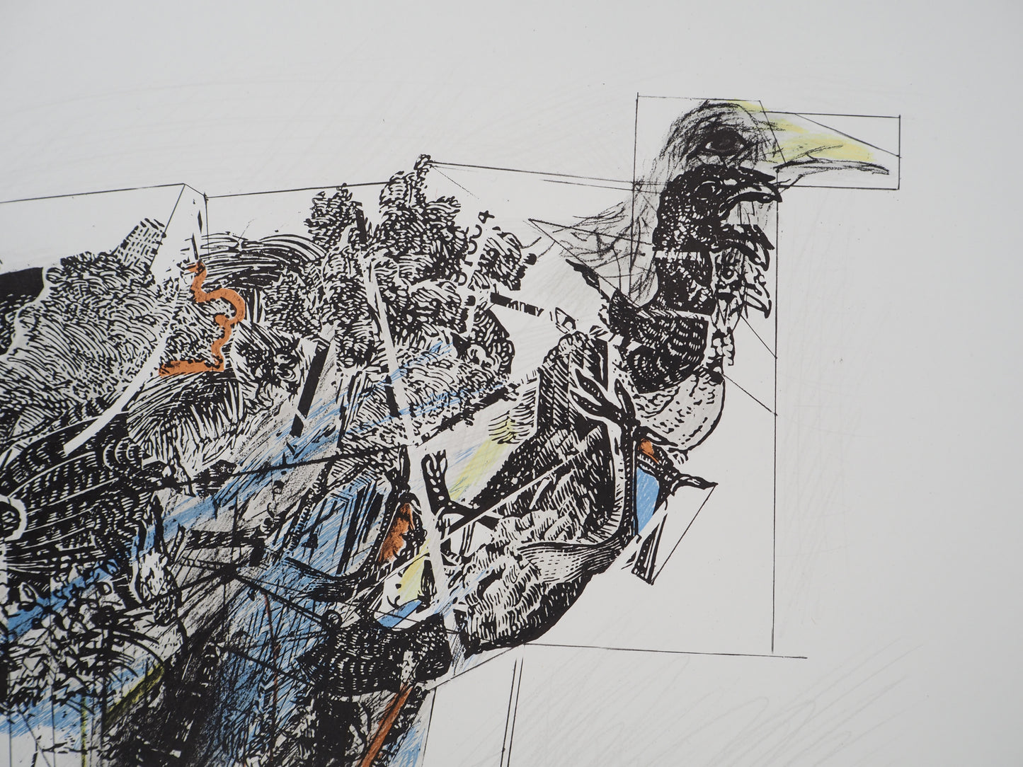 CESAR : Poule en marche - Lithographie signée