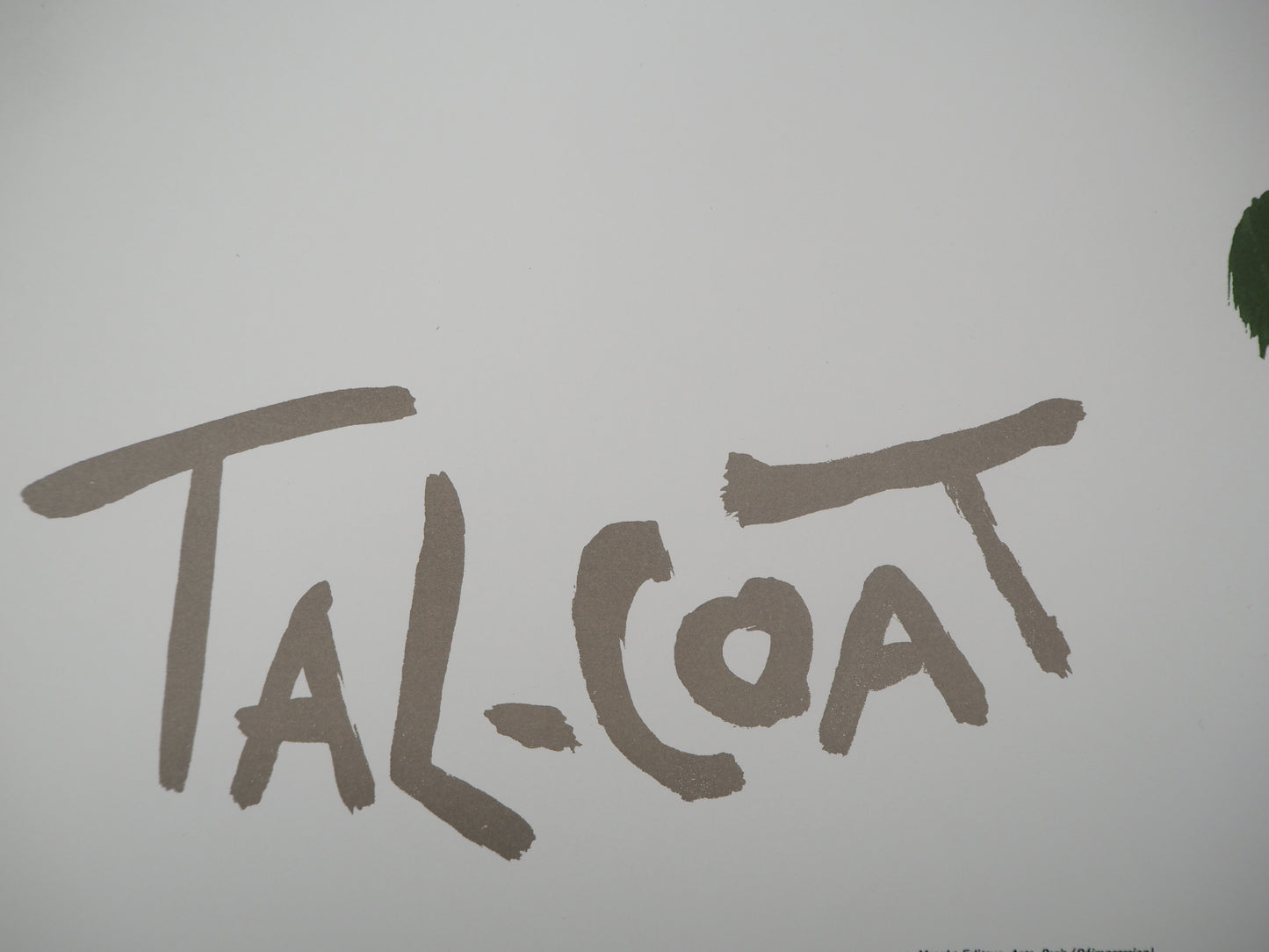 Pierre TAL COAT : Composition abstraite en rouge et vert - Lithographie originale signée