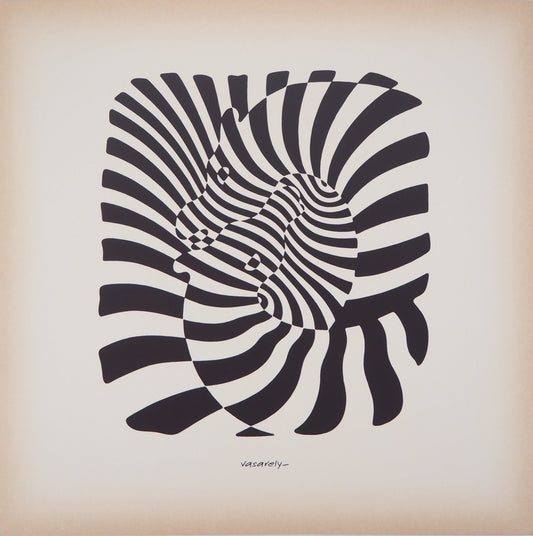 Victor VASARELY : Couple de zèbres - Sérigraphie originale signée