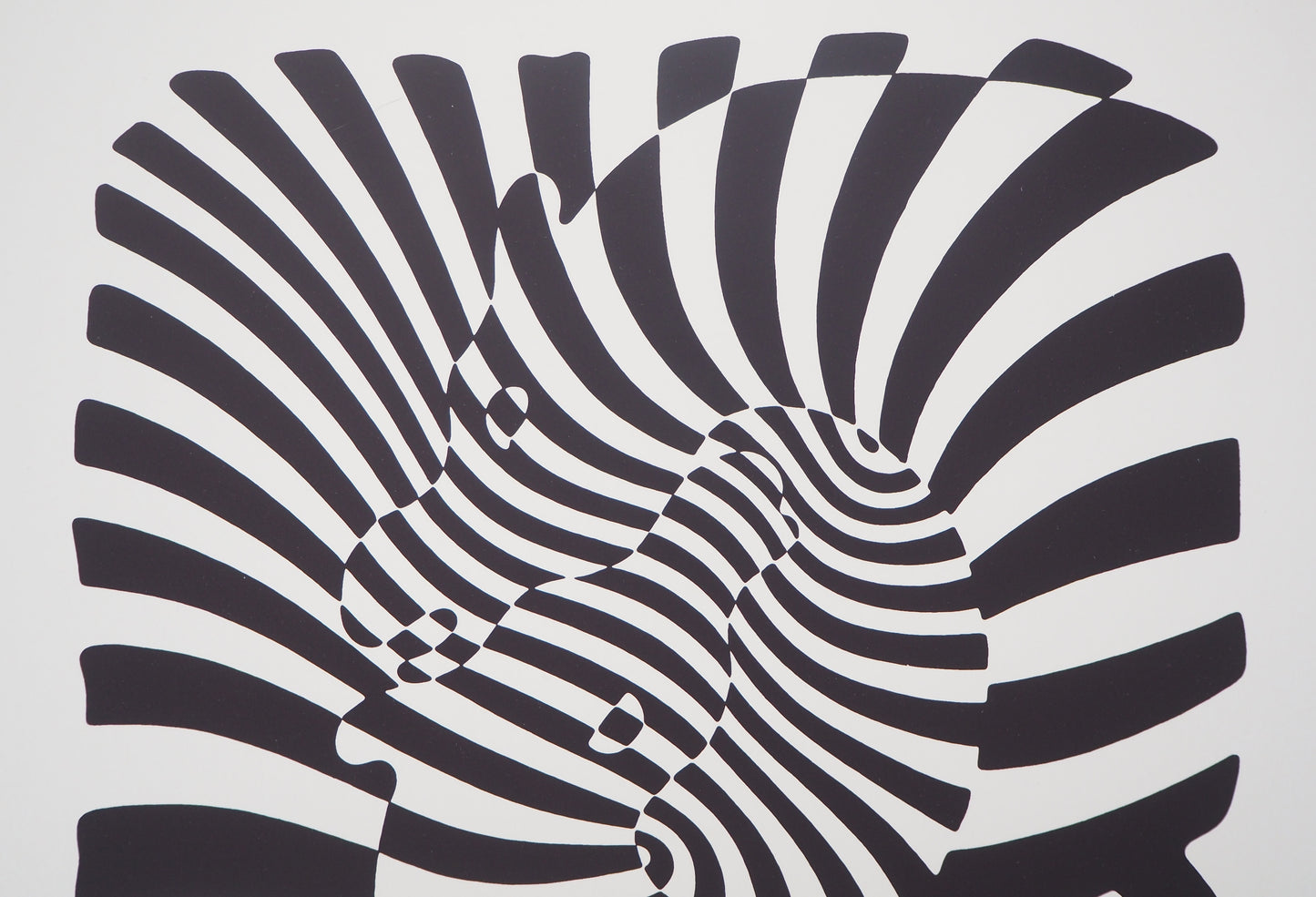 Victor VASARELY : Couple de zèbres - Sérigraphie originale signée