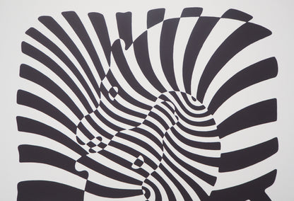Victor VASARELY : Couple de zèbres - Sérigraphie originale signée