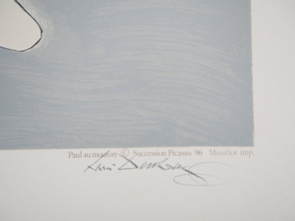 Pablo PICASSO : Enfant et agneau (Petit Paul Picasso) - Lithographie