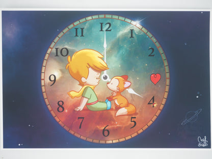 Antoine DE SAINT EXUPERY / Jordi NEF : L'horloge du Petit Prince - Lithographie