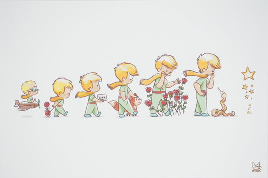 Antoine DE SAINT EXUPERY / Jordi Nef : Les aventures du Petit Prince - Lithographie