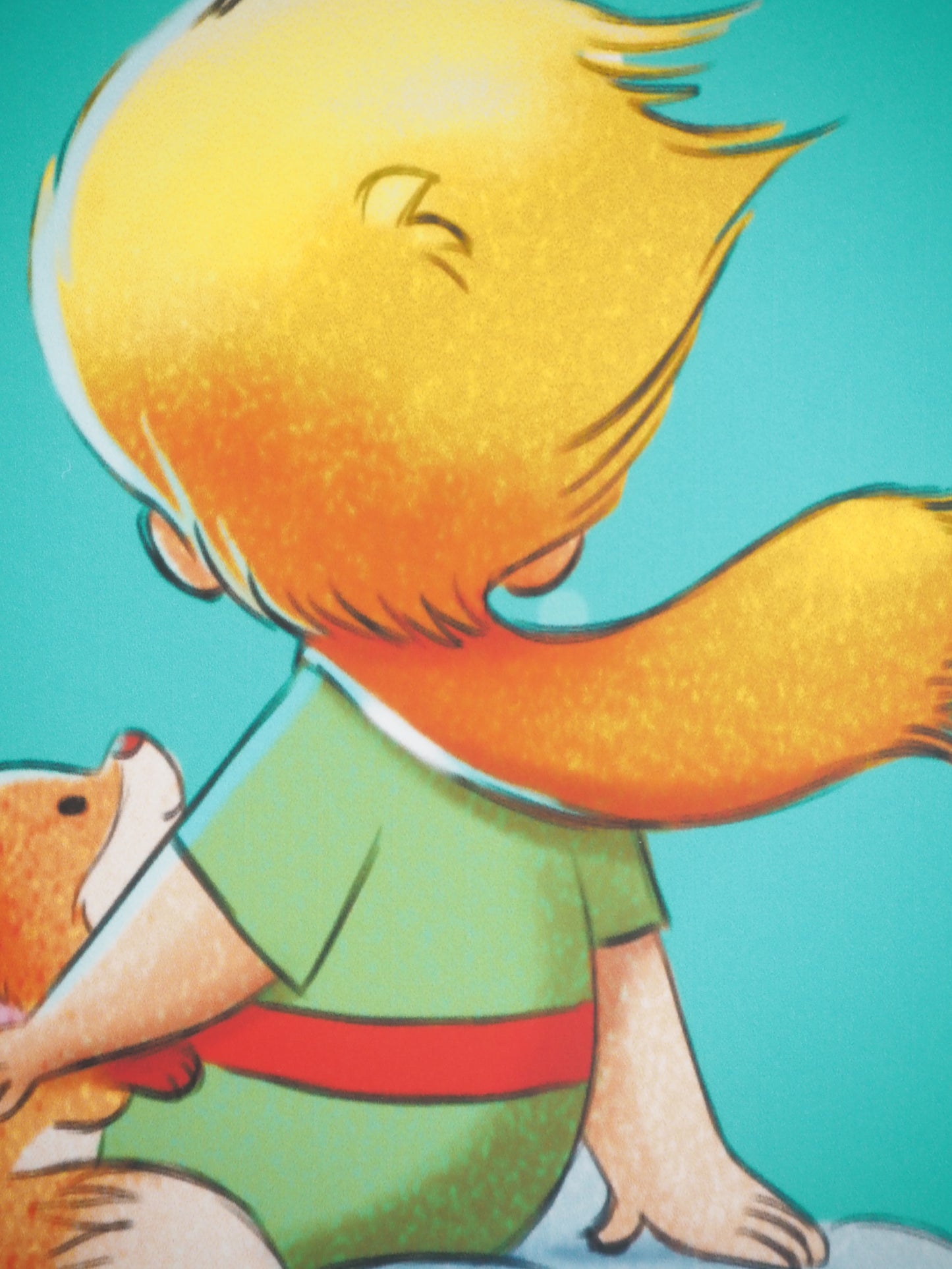 Antoine DE SAINT-EXUPERY / Jordi NEF : Le Petit Prince avec son ami le renard - Lithographie