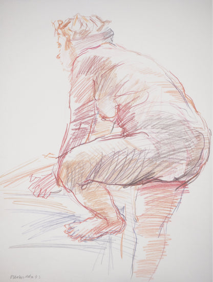 Oskar KOKOSCHKA : Nu au Musée d'Athènes - Lithographie