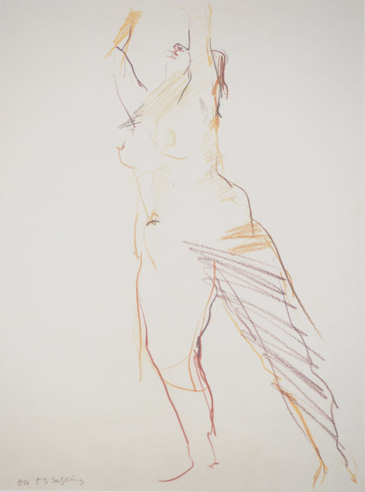 Oskar KOKOSCHKA : La prière - Lithographie signée