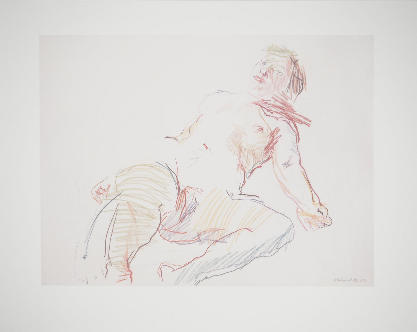 Oskar KOKOSCHKA : Nu allongé - Lithographie