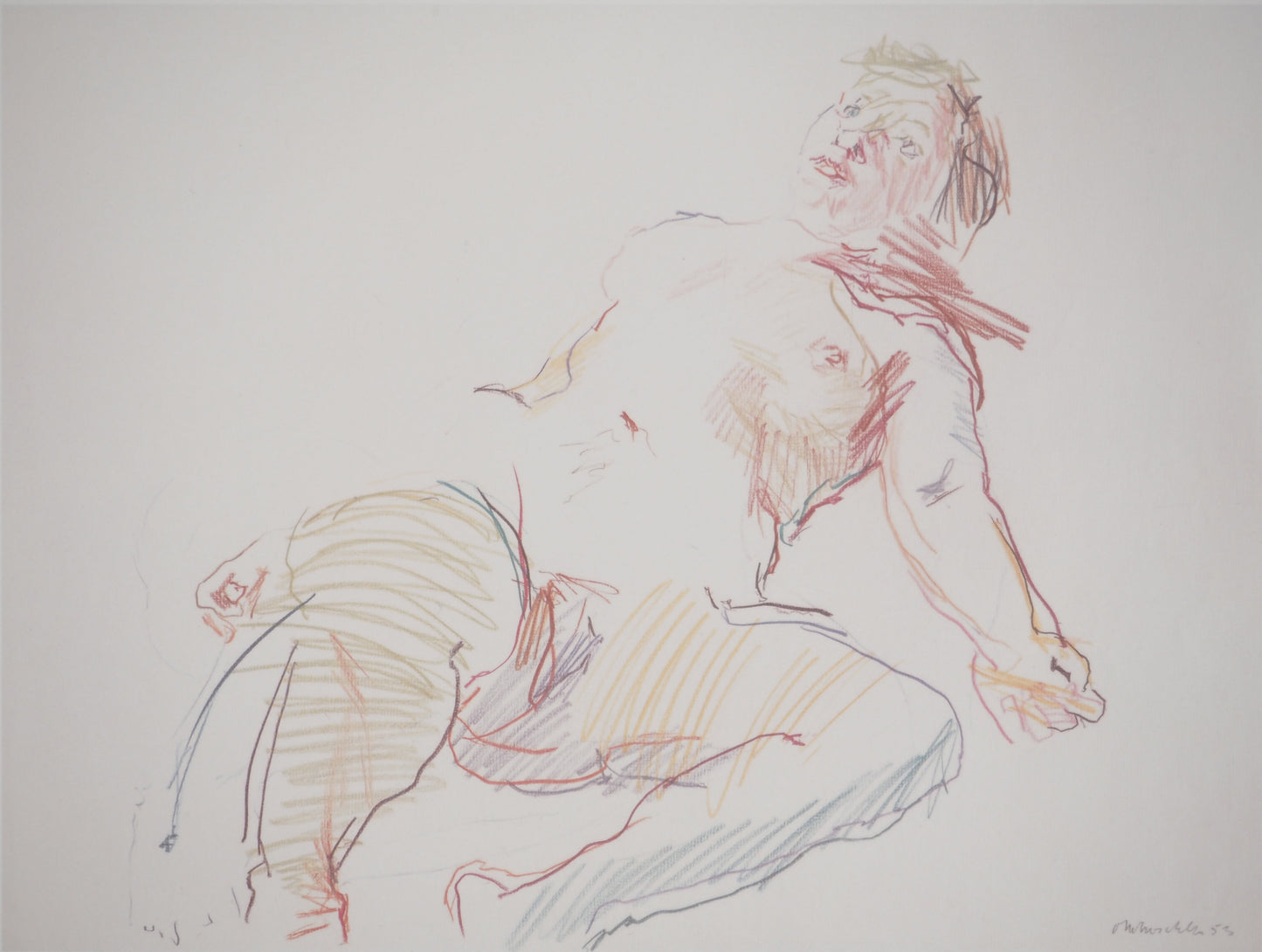 Oskar KOKOSCHKA : Nu allongé - Lithographie