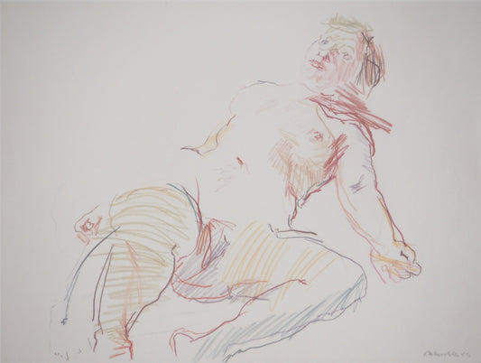 Oskar KOKOSCHKA : Nu allongé - Lithographie