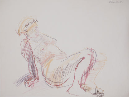 Oskar KOKOSCHKA : Femme assise - Lithographie