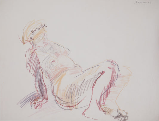Oskar KOKOSCHKA : Femme assise - Lithographie
