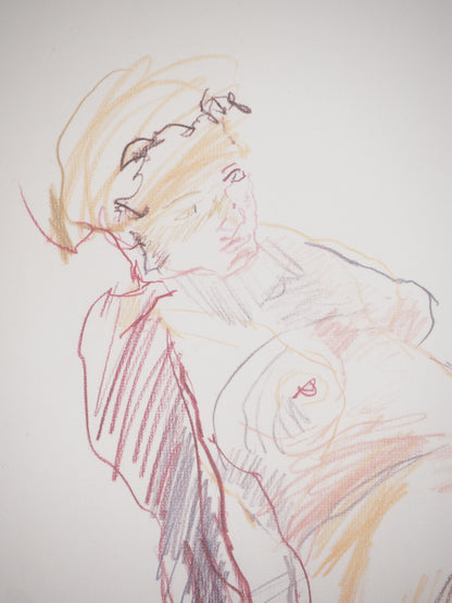 Oskar KOKOSCHKA : Femme assise - Lithographie