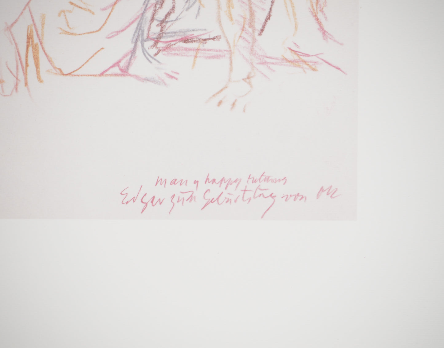 Oskar KOKOSCHKA : Couple fêtant l'anniversaire d'Edgar - Lithographie