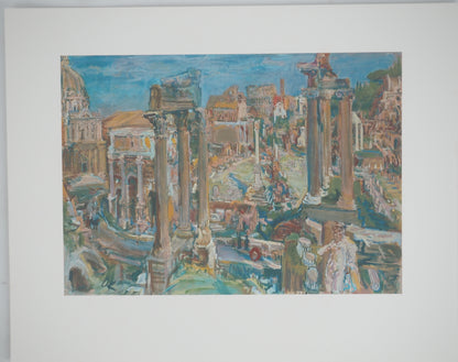 Oskar KOKOSCHKA : Forum romain - Lithographie signée