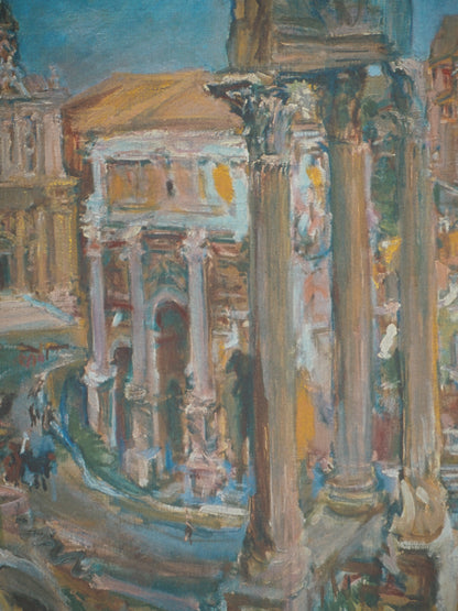Oskar KOKOSCHKA : Forum romain - Lithographie signée