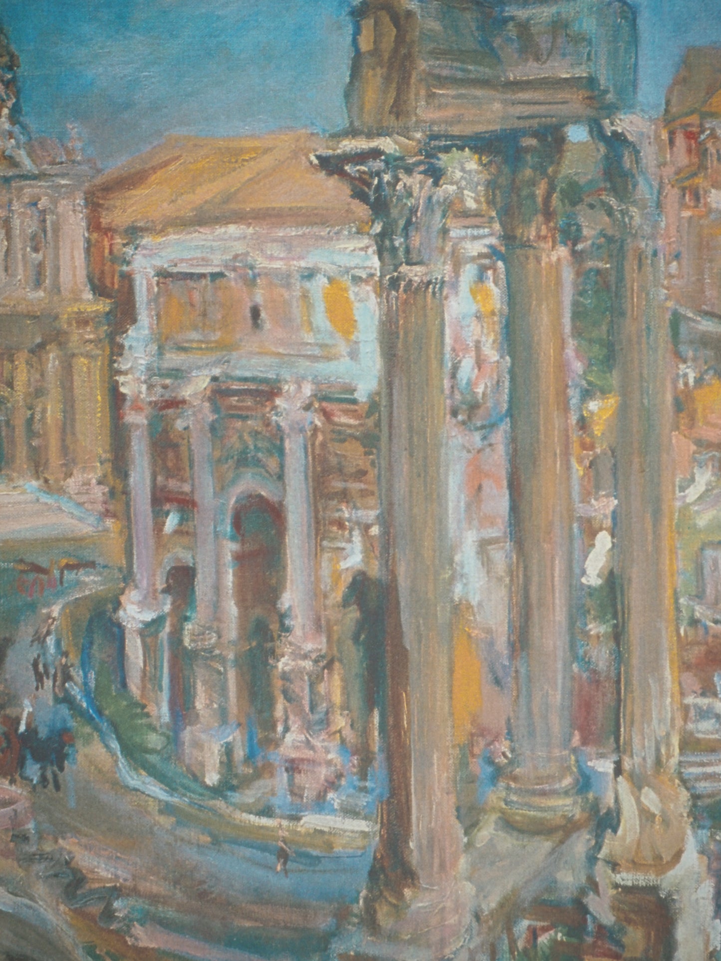 Oskar KOKOSCHKA : Forum romain - Lithographie signée