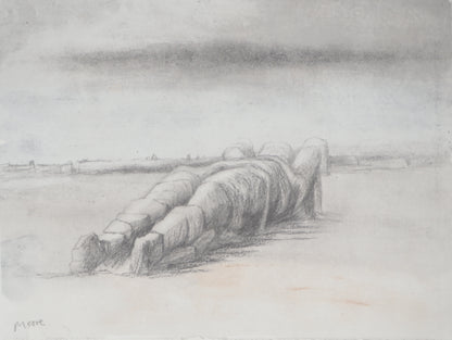 Henry MOORE : Le géant d'Agrigente - Lithographie signée