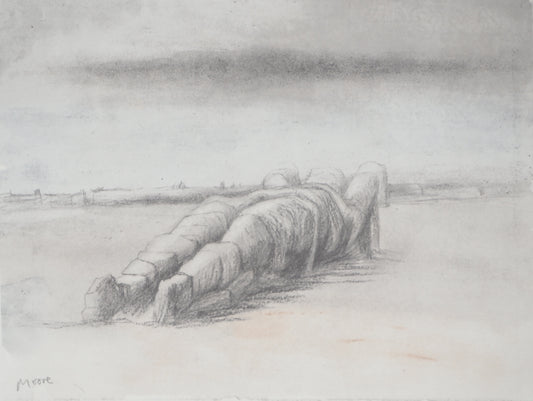 Henry MOORE : Le géant d'Agrigente - Lithographie signée